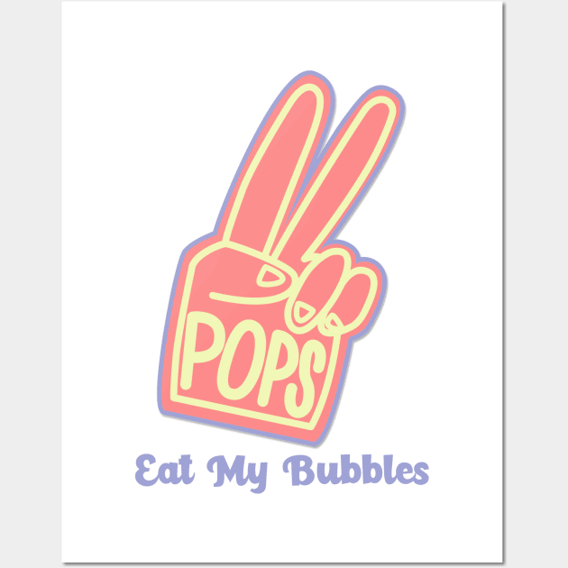 eat my bubbles, swim fast, swimmer joke Wall Art by Bomberrie